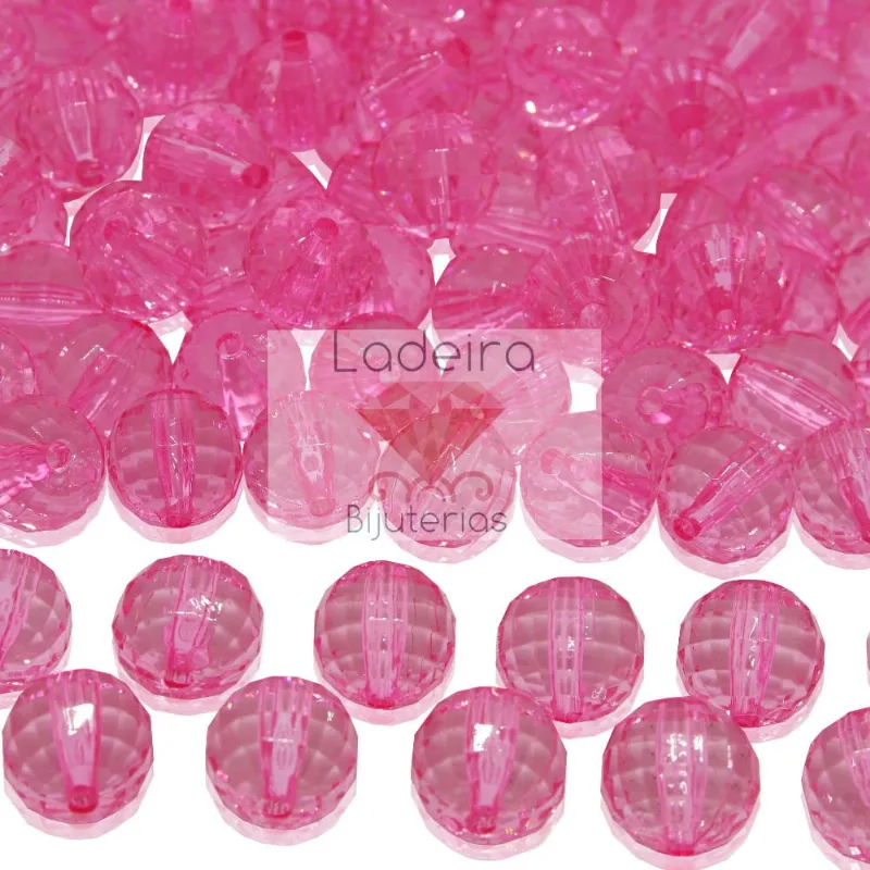 GLOBINHO PASSANTE 12MM EM ACRILICO COM 500GR 004 - Rosa 04