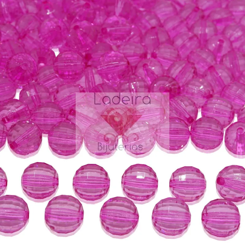 GLOBINHO PASSANTE 12MM EM ACRILICO COM 500GR 007 - Rosa Pink