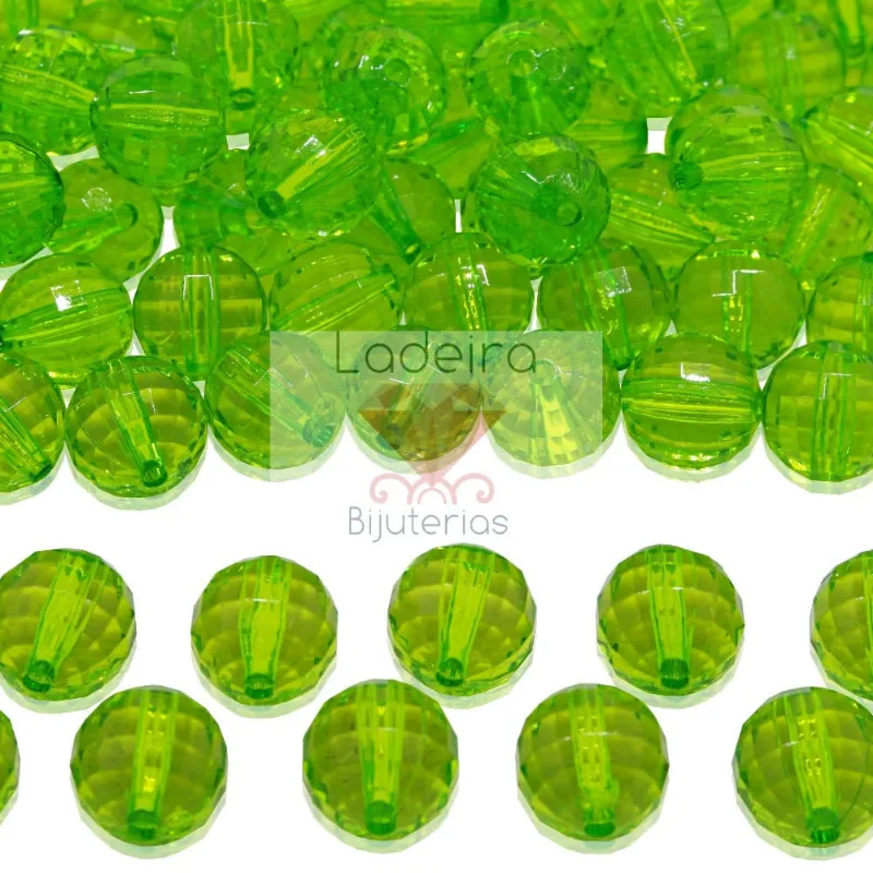 GLOBINHO PASSANTE 12MM EM ACRILICO COM 500GR 036 - Verde 036