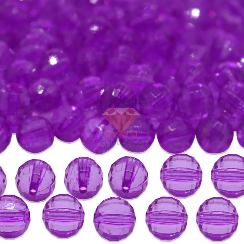 GLOBINHO PASSANTE 12MM EM ACRILICO COM 500GR 048 - Lilas 048