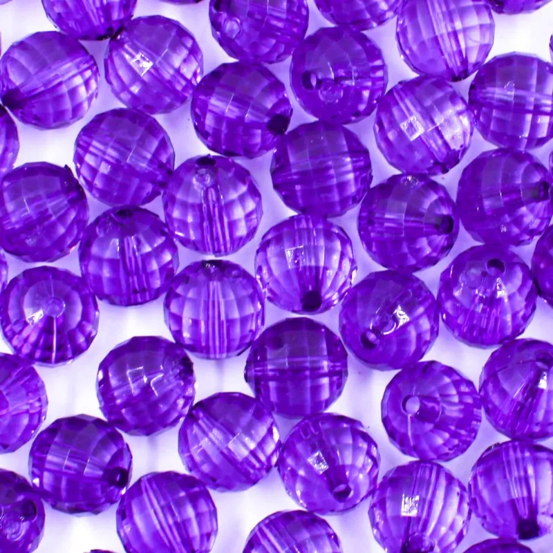 GLOBINHO PASSANTE 12MM EM ACRILICO COM 500GR 051 - Roxo 051