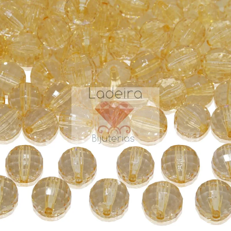 GLOBINHO PASSANTE 12MM EM ACRILICO COM 500GR 0610 - Bege 0610
