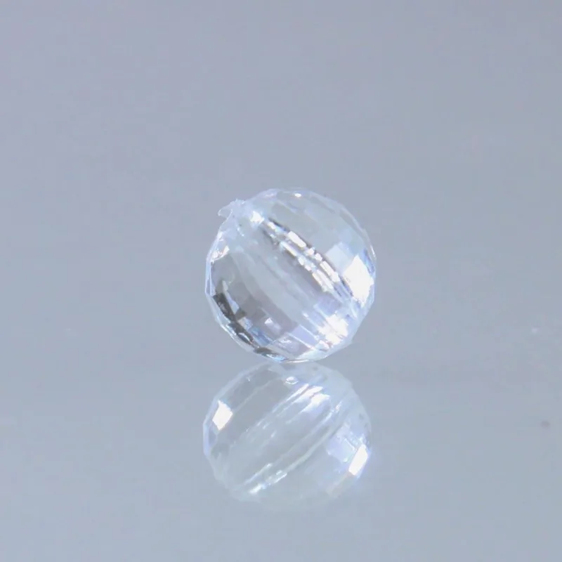 Globinho Passante 14MM em Acrilico com 500GR Cristal Transparente