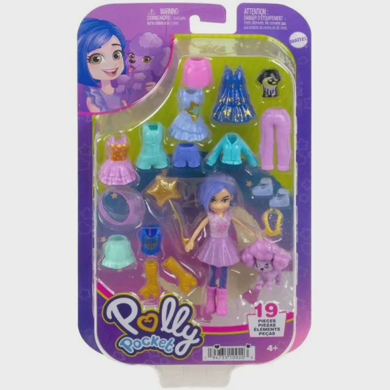 Boneca - Polly Pocket - Conjunto de Looks Lilas (HKV88) mattel