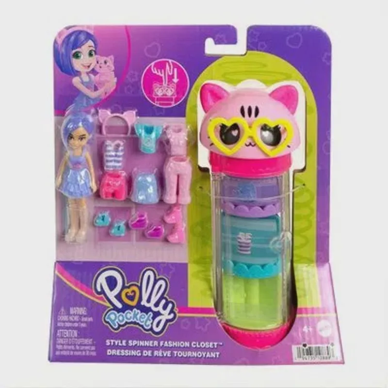 Boneca - Polly Com Armario Giratorio - Gatinho mattel