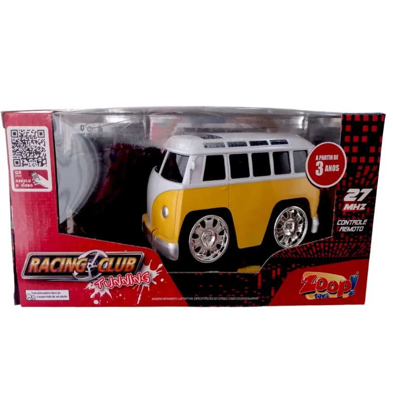 Carro - Com Controle Remoto - Racing Club Tunning - Kombi Amarela - ZP00117 LUMINUS IMPORTACAO E