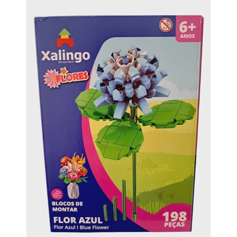 Blocos de Montar - Flor Azul - Mundo Encantado xalingo