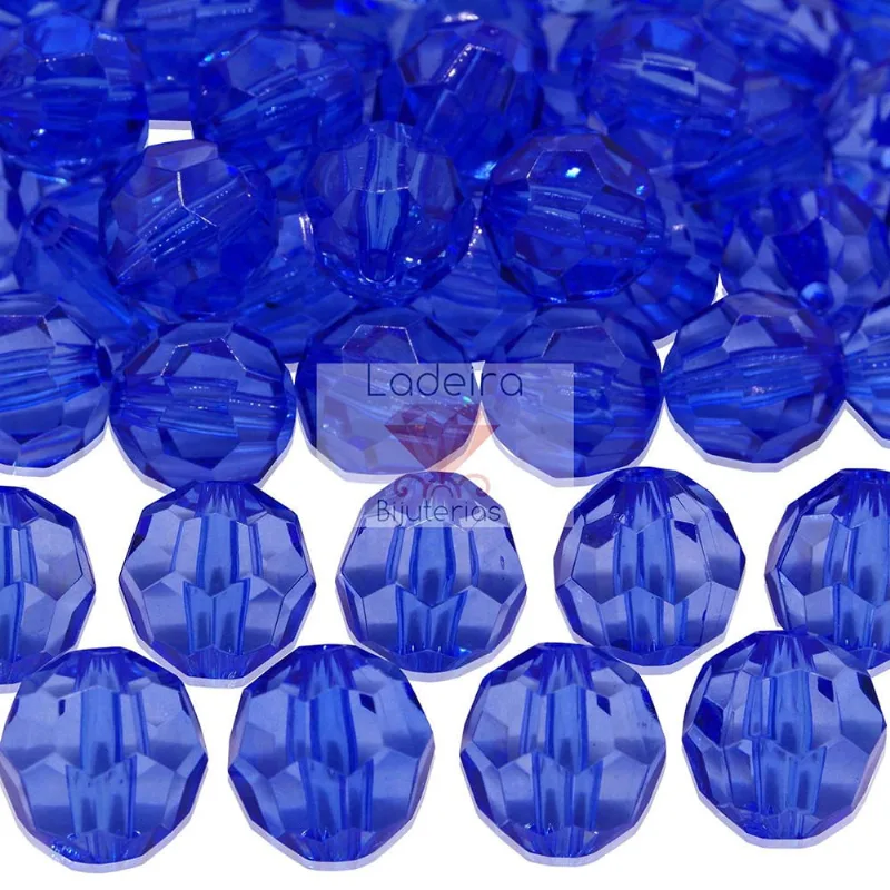 Bola Sextavada Passante 16MM em Acrilico com 500GR 042 - Azul 42
