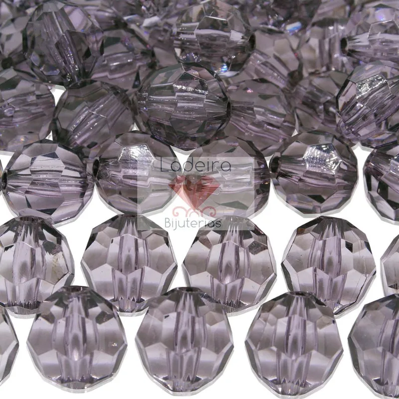 Bola Sextavada Passante 16MM em Acrilico com 500GR 070 - Fume