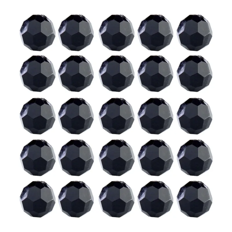 Bola Sextavada Passante 16MM em Acrilico com 500GR 072 - Preto
