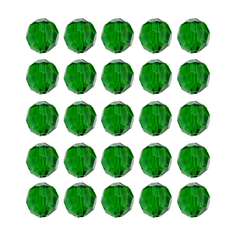 Bola Sextavada Passante 12MM em Acrilico com 500GR 017 - Verde Escuro