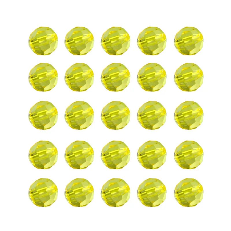Bola Sextavada Passante 12MM em Acrilico com 500GR 022 - Amarelo 22