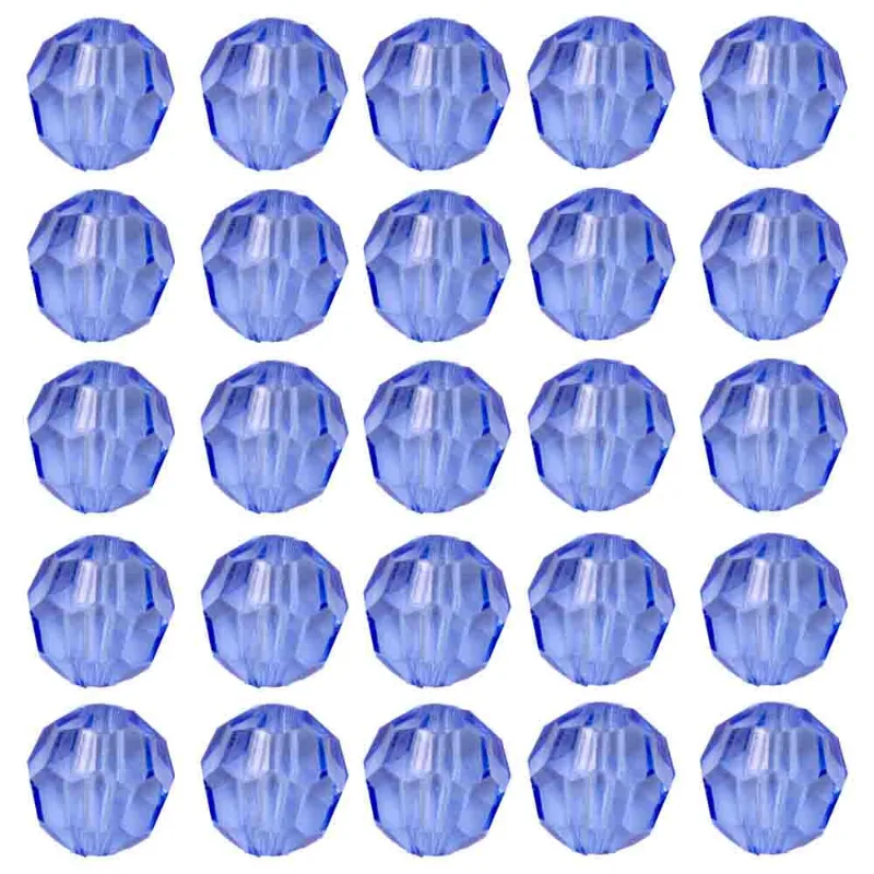 Bola Sextavada Passante 12MM em Acrilico com 500GR 042 - Azul 42
