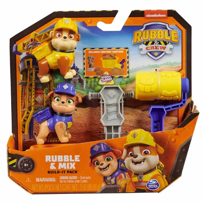 Conjunto - Bonecos Rubble e Mix - Patrulha Canina - Rubble e Crew - sunny brinquedos
