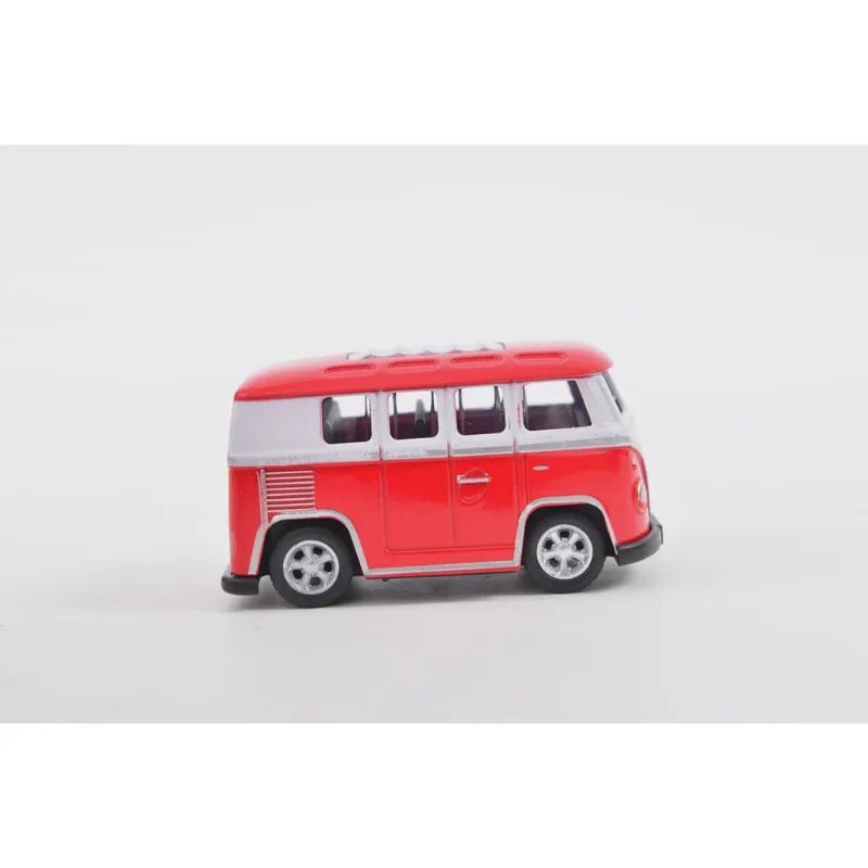 Veiculo de Metal Pequeno - Hot Track Racing - Kombi Vermelha terraco