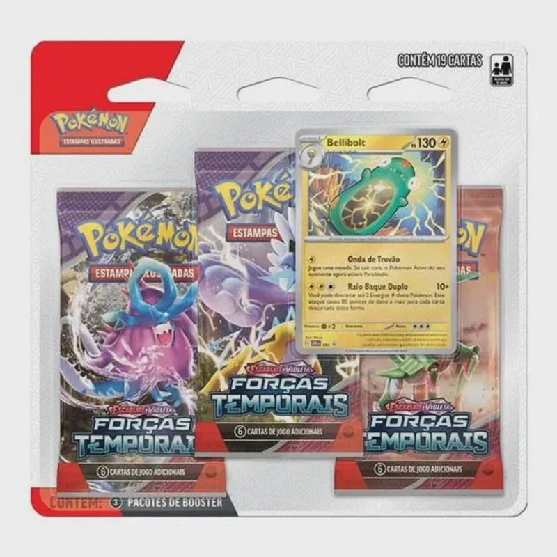 Jogo de Cartas - Pokemon Bellibolt - Blister Triplo copag da amazonia
