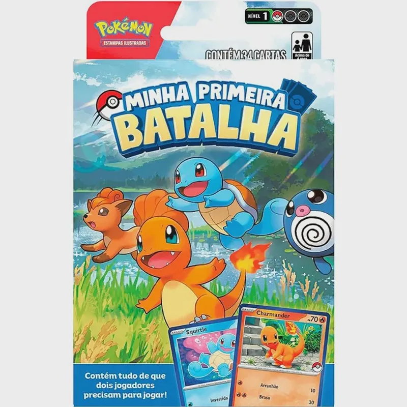 Cartas - Deck Pokemon - Minha Primeira Batalha - Charmander e Squirtle copag da amazonia