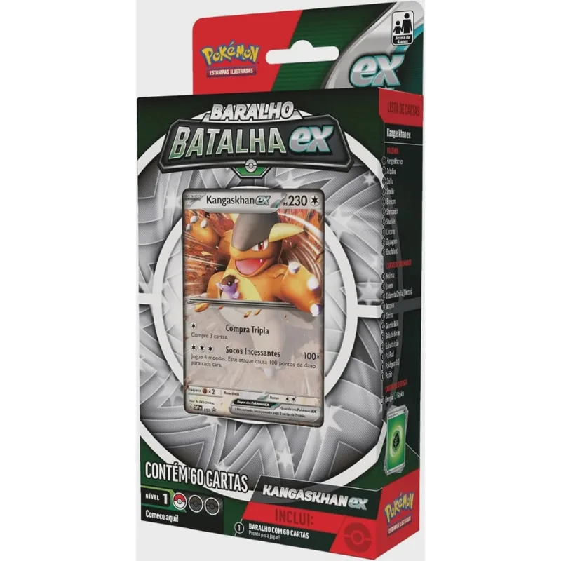 Cartas - Pokemon Deck Batalha ex - Kangaskhan copag da amazonia