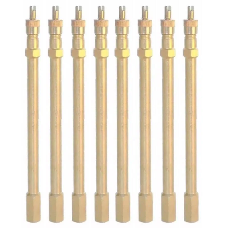 8 Prolongador Extensão Rígida Metal 125mm Bico De Roda