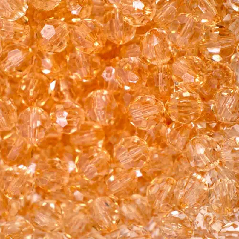 Bola Sextavada Passante 10Mm Em Acrilico Com 500Gr 0610 - Bege 0610