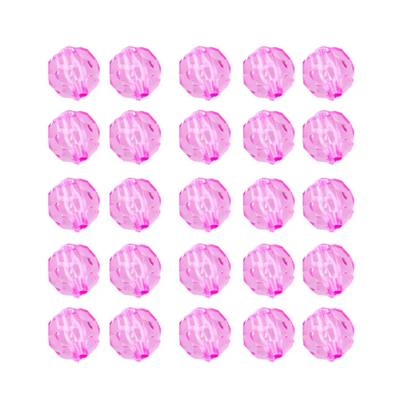 Bola Sextavada Passante 08Mm Em Acrilico Com 500Gr 007 - Rosa Pink