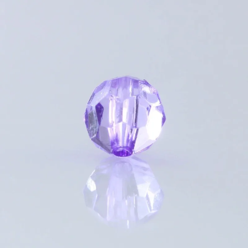 Bola Sextavada Passante 08Mm Em Acrilico Com 500Gr 0052 - Lilas