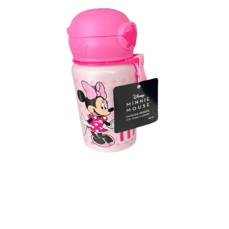 Garrafa Rosa com Canudo - Disney Minnie HONGYAO