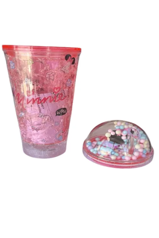 Copo Rosa com Luzes - Disney Minnie HONGYAO - Disney