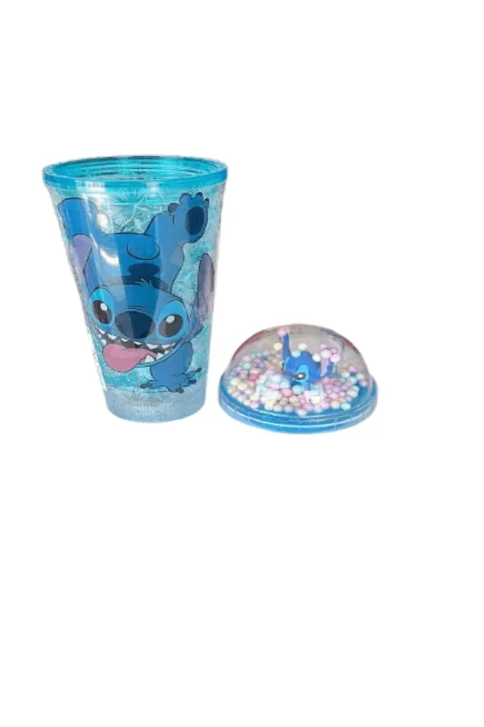 Copo Azul com Luzes - Disney Stitch HONGYAO - Disney