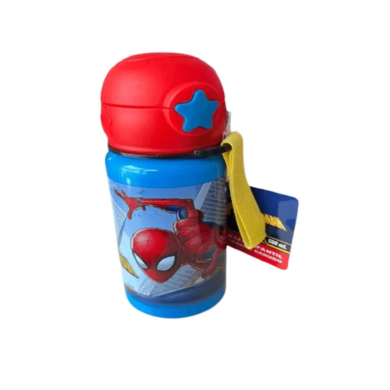 Garrafa Azul com Canudo - Marvel Spider Man HONGYAO