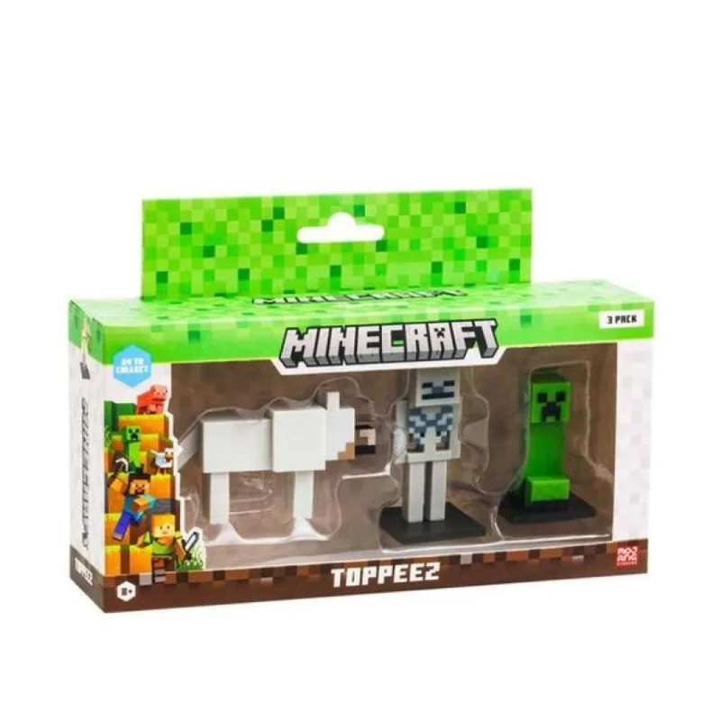 Boneco - Minecraft Lobo,Esqueleto e Creeper MULTIKIDS