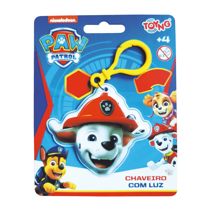 Chaveiro com luz clip on Patrulha Canina - Marshall TOYNG