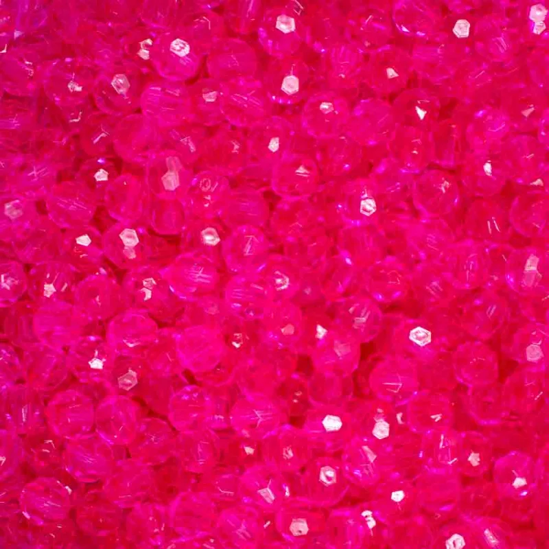 Bola Sextavada Passante 06Mm Em Acrilico Com 500Gr 230 - Pink