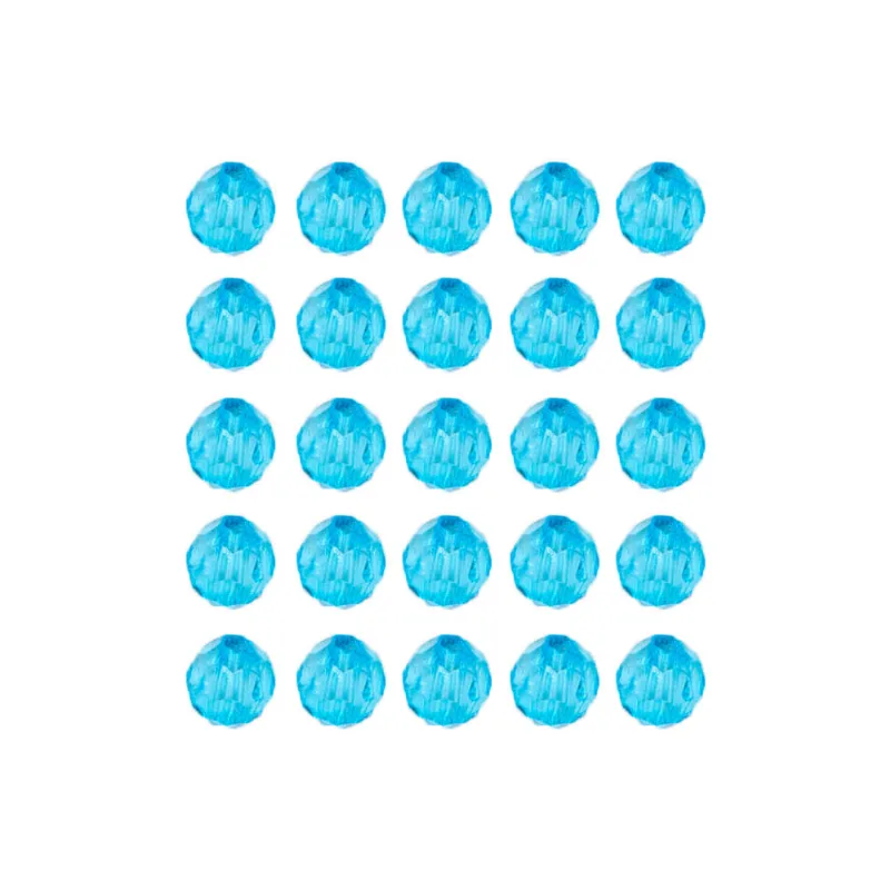 Bola Sextavada Passante 06Mm Em Acrilico Com 500Gr 040 - Azul 040