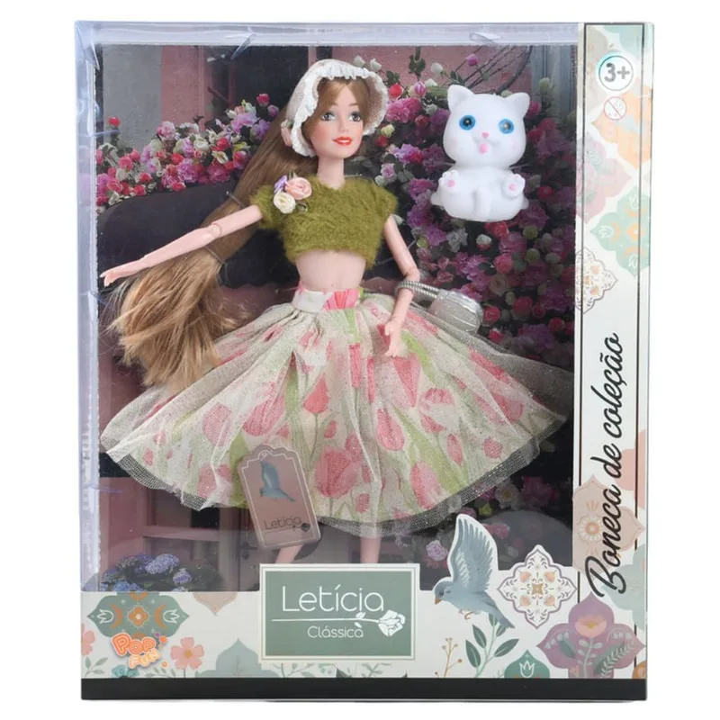 Boneca Leticia Classica - Boneca de Colecao - Vestido verde TERRACO - BARBIE