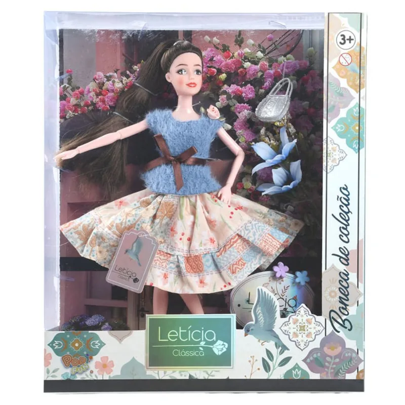 Boneca Leticia Classica - Boneca de Colecao - Azul TERRACO - Barbie
