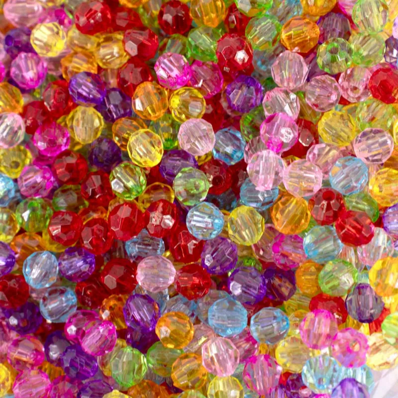 Bola Sextavada Passante 06Mm Em Acrilico Com 500Gr 103 - Colorido