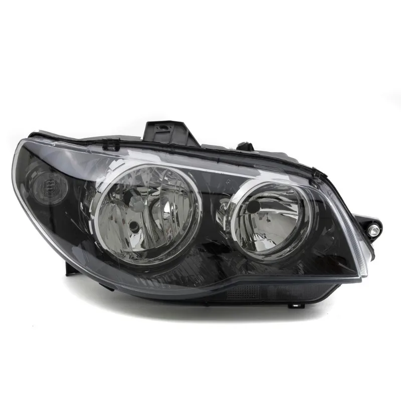 Farol Lado Direito Duplo H7 Máscara Negra Canhão Metalizado Palio 2005 Até 2018