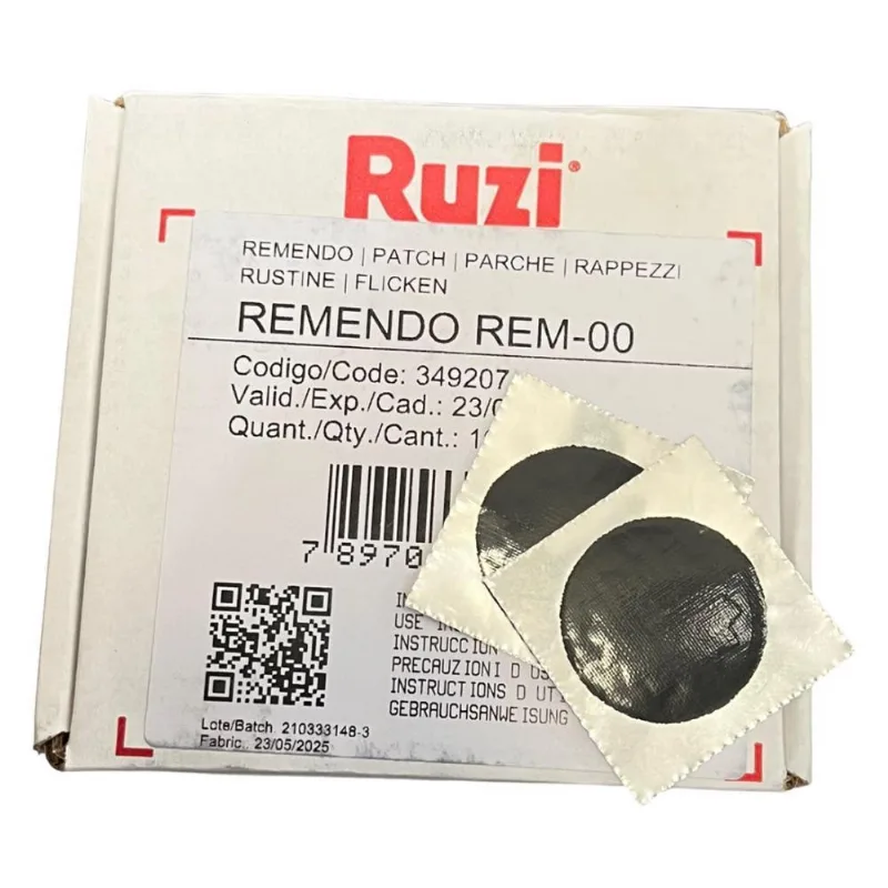 Remendo Redondo A Frio Rem-00 Caixa Com 195 Unidades Ruzi