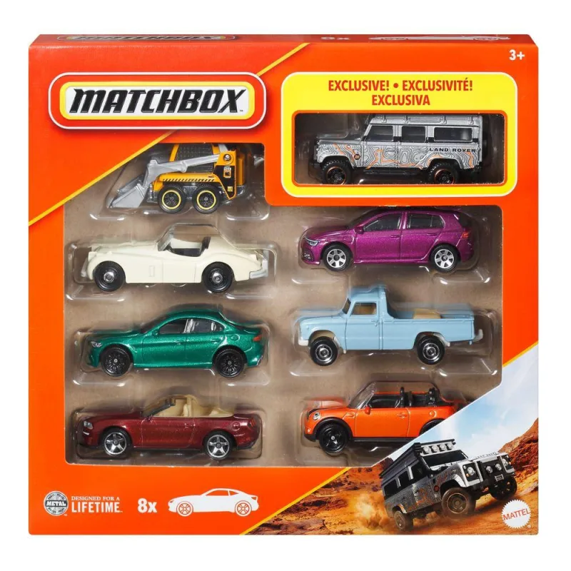 Carrinho - Matchbox Land Rover Com 8 Carros MATTEL - Mattel
