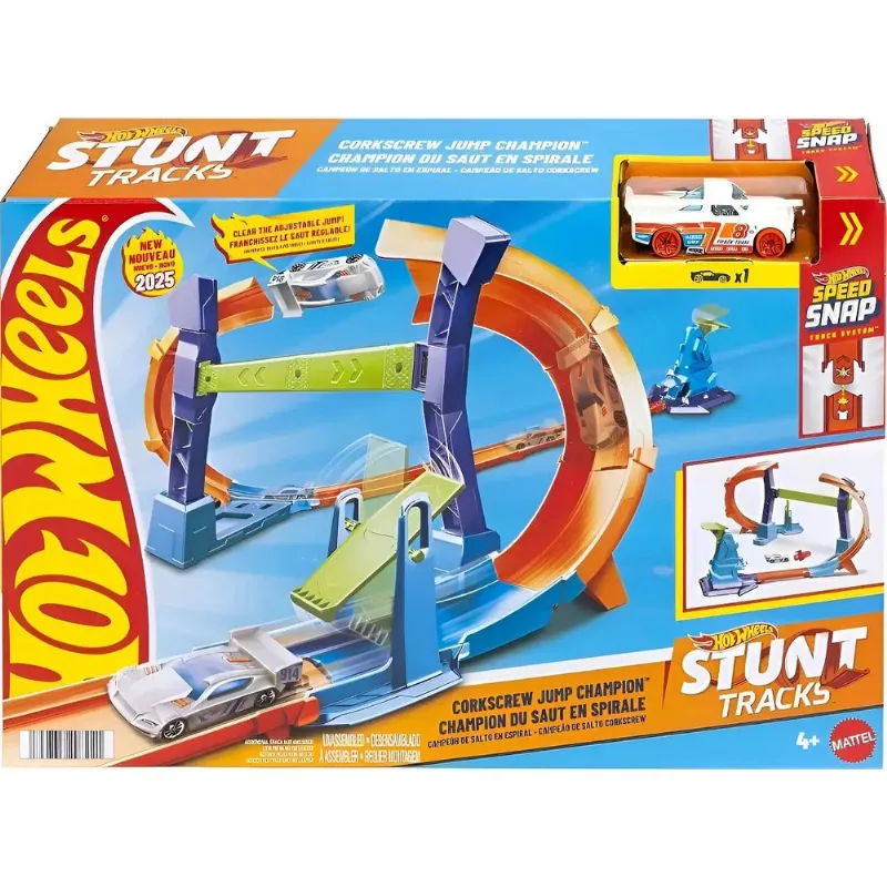 Pista - Hot Wheels - Campeao de Salto Crokscrew - GBF81 MATTEL