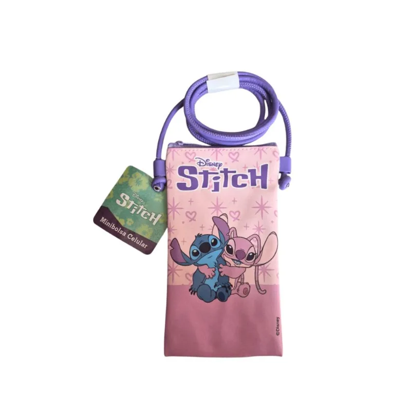 Bolsa - Tira Colo - Stitch Rosa - TERRACO
