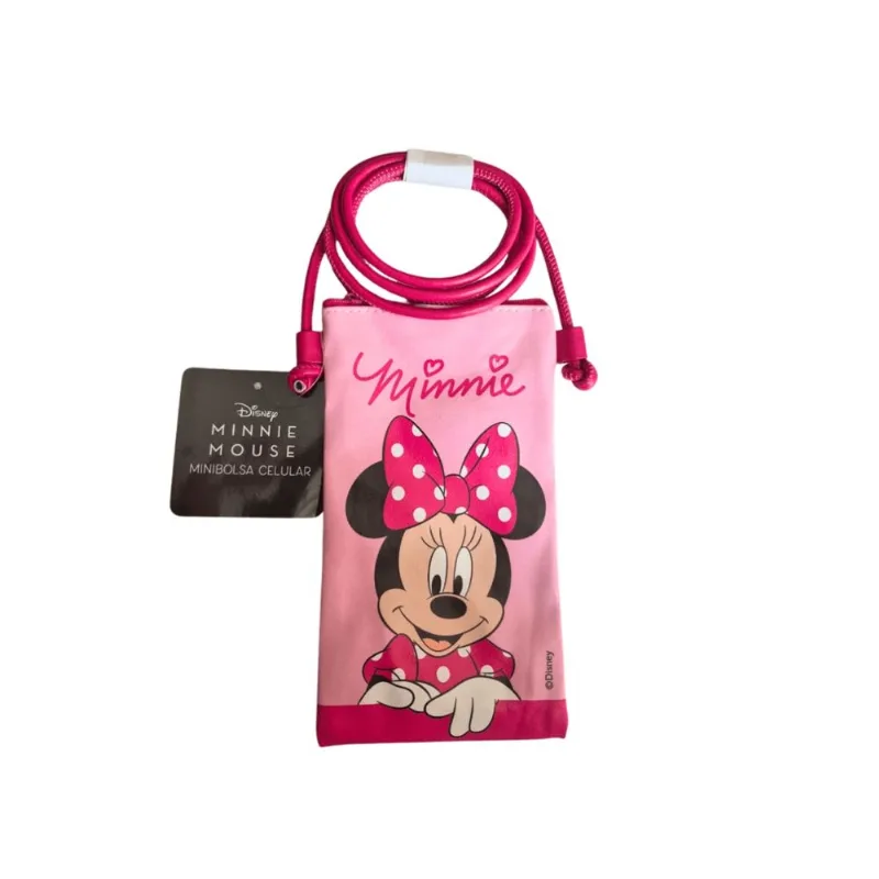 Bolsa - Tira Colo - Minnie Rosa Claro - TERRACO