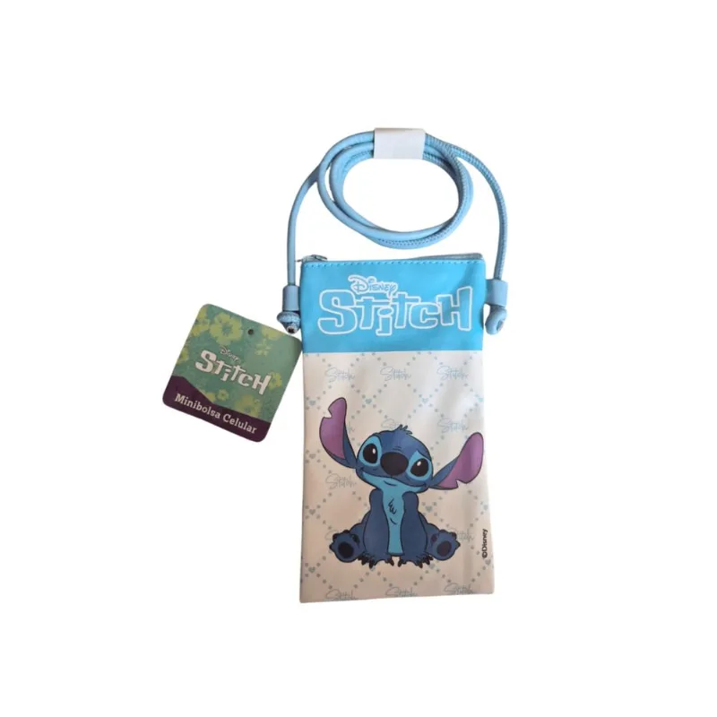 Bolsa - Tira Colo - Stitch Azul com Branco - TERRACO