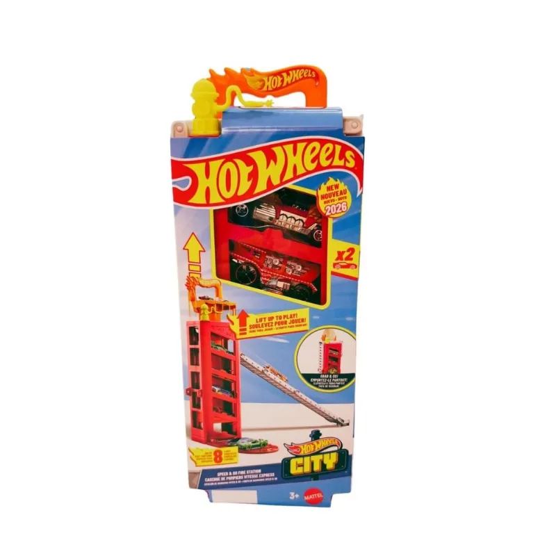 Pista - Hot Wheels - Garagem Portatil Vermelho - MATTEL