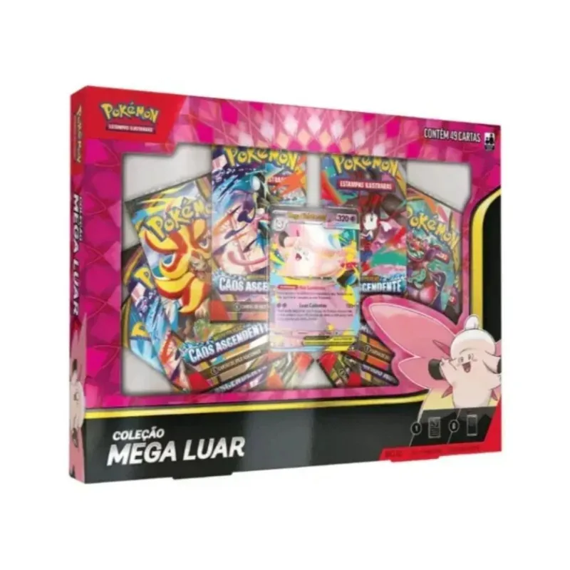 Jogo de Cartas - Pokemon Box - Colecao Mega Luar - Rosa - COPAG DA AMAZONIA