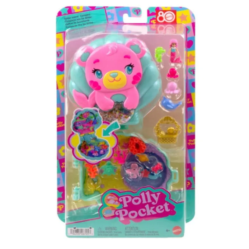 Boneca - Polly Pocket - Compacto Ilha de Glitter - MATTEL