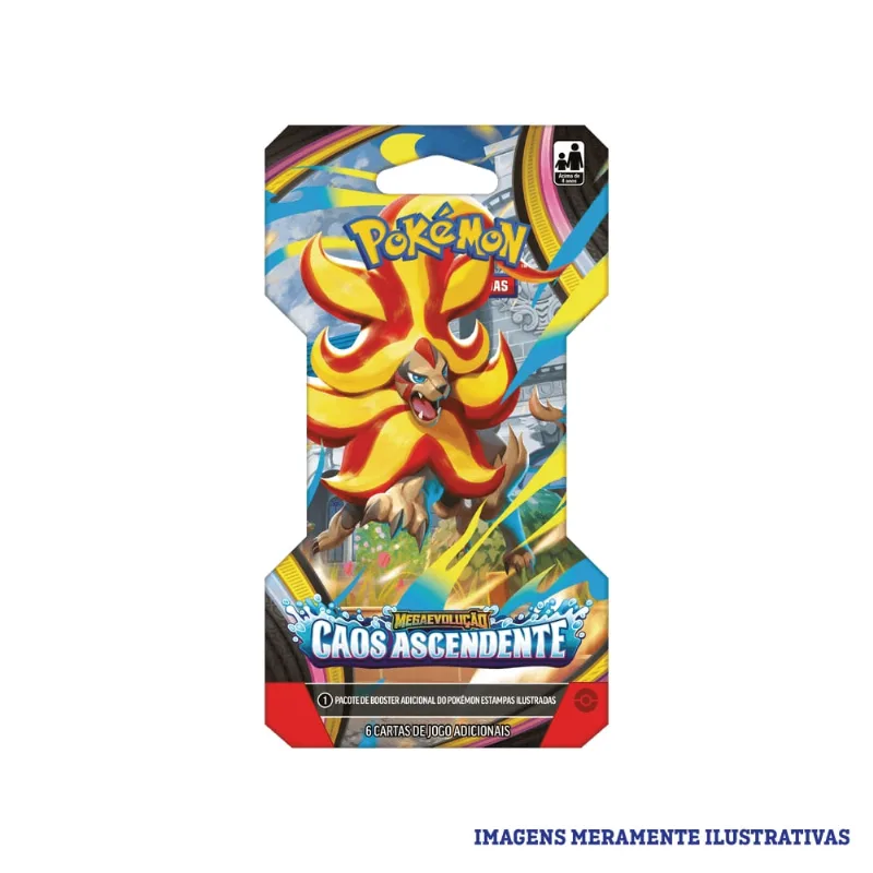 Jogo de Cartas - Pokemon - Blister Caos Ascendente - Megaevolucao - Pyroar - COPAG DA AMAZONIA