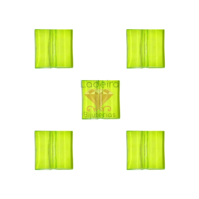 Pastilha Quadrada Passante 20Mm Em Acrilico Com 500Gr 036 - Verde 036