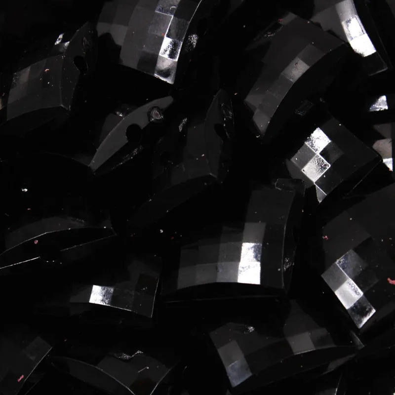 Pastilha Quadrada Passante 20Mm Em Acrilico Com 500Gr 072 - Preto
